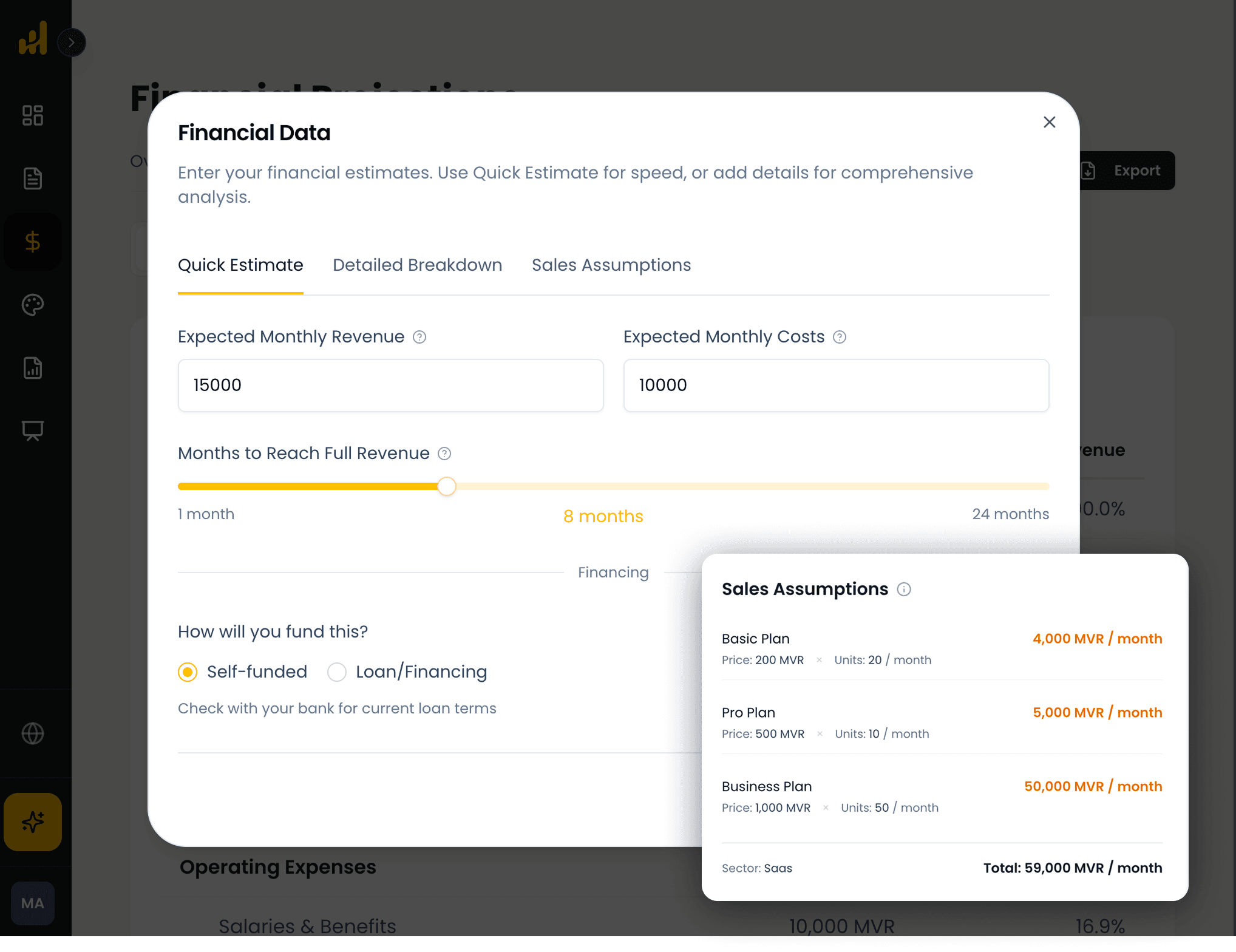 Revenue Assumption Modeling